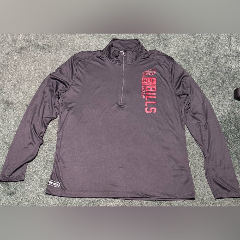 Buffalo Bills Quarter-Zip Pullover Long Sleeve NWT XL